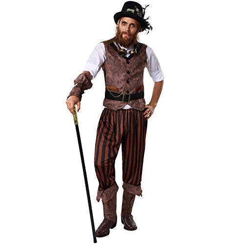 dressforfun 900491 - Herrenkostüm Steampunk Abenteuerer, Outfit in einer recht abenteuerlichen Kombination (S | Nr. 302335) von dressforfun