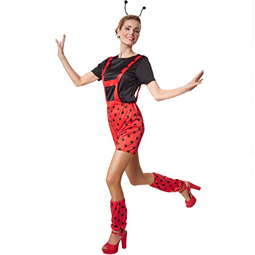 dressforfun 900564 Damenkostüm Marina Marienkäfer, In Rot und Schwarz gehaltenes Marienkäferkostüm (M| Nr. 302711) von dressforfun