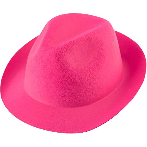 dressforfun 901027 Unisex Hut, breite Krempe, Panama Gangster Party Hut - pink von dressforfun