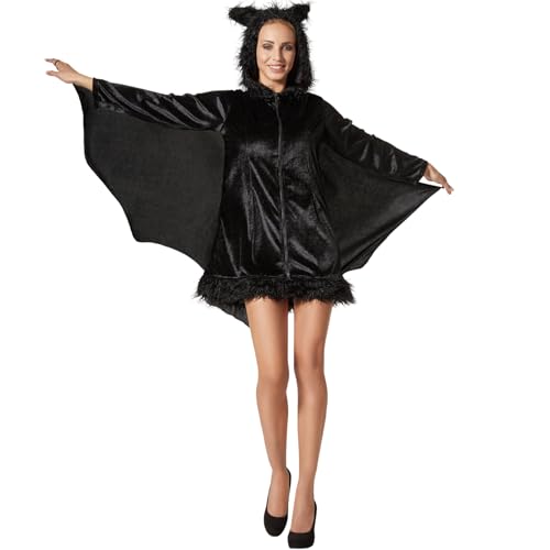 dressforfun unisex Faschingskostüme, Fledermaus Kostüm Damen und Herren, Tierkostüme für Erwachsene, Kostüm Fasching, Karneval Kostüm, Bat, Umhang, Flügel, Halloween, Partner Kostüme Fasching- XL von dressforfun