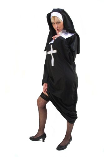 DRESS ME UP - K41/52 Kostüm NONNE Oberin Nun SCHWESTER Halloween Damen Gr 52 von dressmeup