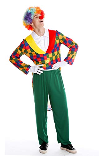 dressmeup DRESS ME UP - M-0088 Kostüm Herren Männer Karneval Clown Harlekin Narr M/L von dressmeup