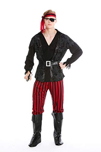 dressmeup DRESS ME UP - M-0162 Kostüm Herren Männer Fasching Karneval Pirat Freibeuter Seeräuber Gr. S/M von dressmeup