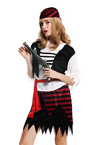 dressmeup W-0003-S/M Kostüm Damen Frauen Karneval Halloween Piratin Seeräuberin Gr. S/M von dressmeup