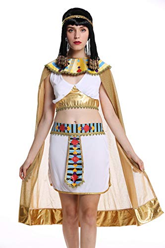 dressmeup W-0199 Kostüm Damen Frauen Karneval Halloween Ägypterin Kleopatra Cleopatra Pharaonin weiß S von dressmeup