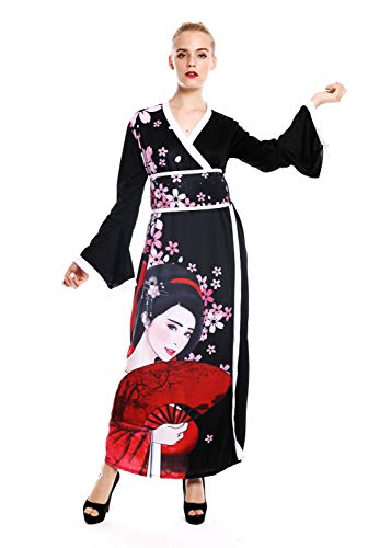 dressmeup W-0288-S/M Kostüm Damen Frauen Karneval Kimono Japan Japanerin China Geisha Kurtisane S/M von dressmeup