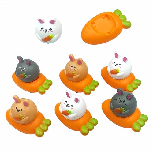 duoleey 16X Aufziehbare Hasen mit Karotte im Set Ostergeschenke Kinder Spielzeug Geschenke Gadgets Ostern Deko Ende Party von duoleey