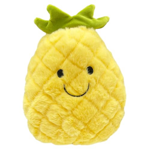 duoyif Plüschtier Ananas Kuscheltier Ananas, Plüschtier Obst Plüschkissen Spielzeug, Stofftier Schmusetier zum Kuscheln & Spielen, Ananas Kuscheltier Für Kinder Mädchen Jungen (Plüsch Ananas) von duoyif