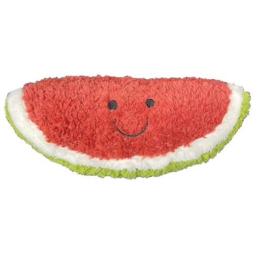 duoyif Plüschtier Wassermelone Kuscheltier, Plüschtier Obst Plüschkissen Spielzeug, Stofftier Schmusetier zum Kuscheln Spielen, Wassermelone Kuscheltier Für Kinder Mädchen Jungen (Plüsch Wassermelone) von duoyif