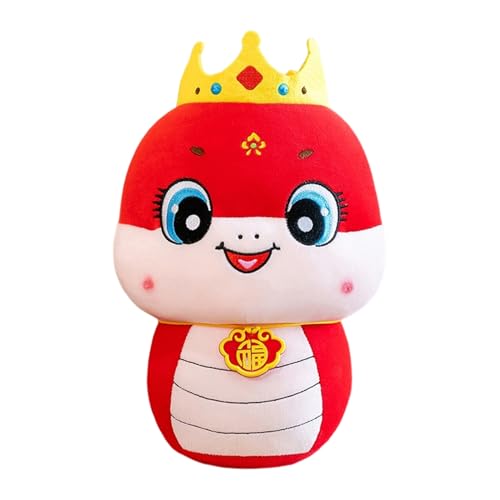 duwiikab 2025 Jahr der Schlange Stofftier Maskottchen Puppe Plüschtier 40 cm Chinesisch Neu für Frühlingsfest Tischdekoration Rotes Glückssymbol C 40 cm von duwiikab