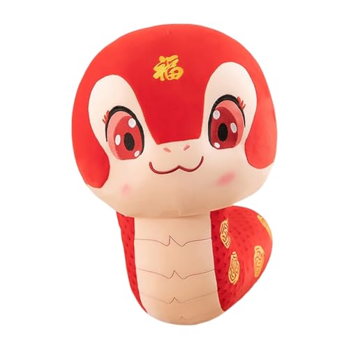 duwiikab 2025 Jahr der Schlange Stofftier Maskottchen Puppe Plüschtier 40 cm Chinesisch Neu für Frühlingsfest Tischdekoration Rotes Glückssymbol F 40 cm von duwiikab