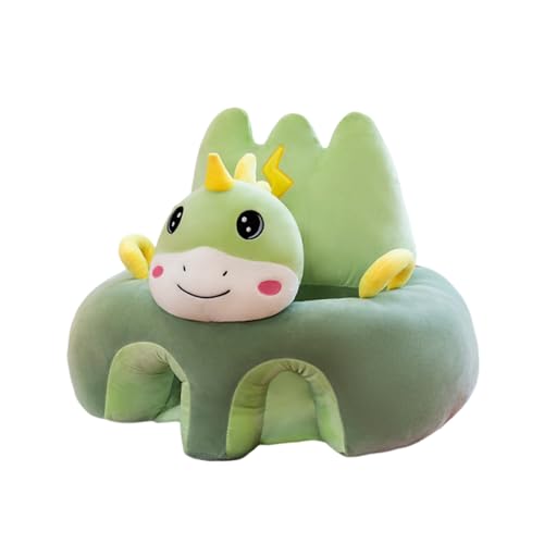 duwiikab Babysofa mit Griffen, sicherer Sitz, Stuhl mit Cartoon-Tieren, Beinlöcher, rutschfeste untere Rückenstütze für sitzende Kleinkinder Dinosaurier A von duwiikab