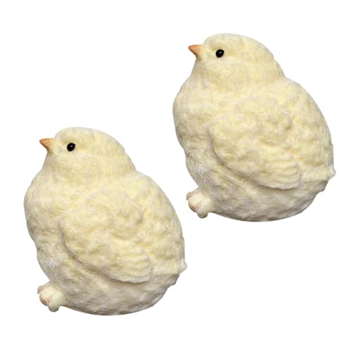 duwiikab Tierisches Quetschspielzeug, sensorisches Kükenspielzeug, weiches TPR-Huhn, Quetschspielzeug für Stress, Angstabbau, langsamer Rückprall, Zappelspielzeug Kinder, Teenager, 2pcs von duwiikab