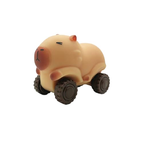 duwiikab Weiches Capybara-Spielzeug, Tier-Stressspielzeug, Capybara-Autospielzeug, Cartoon-transformierbarer LKW für Kinder, Teenager, Erwachsene, weiches Stressabbau-Tierspielzeug Braun von duwiikab