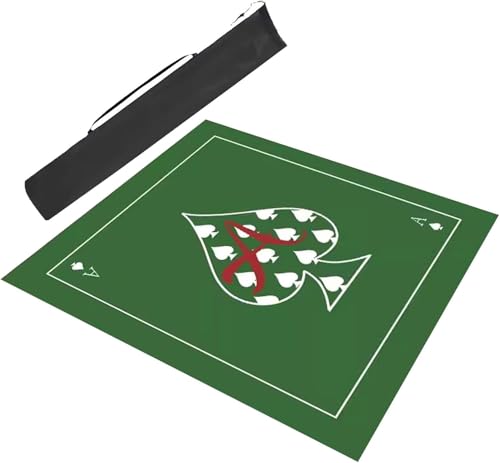 Mahjong-Matte, Mahjong-Matte, Spieltisch, Samt-Mahjong-Tischmatte mit Aufbewahrungstasche, rutschfeste und geräuschreduzierende Spielkarte, Brettspiel-Spielmatte(Green,39.4x39.4inch/100x100cm) von dvkGKLVq