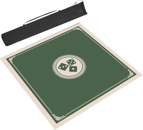 dvkGKLVq Mahjong-Matte, Mahjong-Matte, Spieltisch, Mahjong-Tischmatte mit Rutschfester Unterseite, Mahjong-Paigow-Poker-Spieltischabdeckung, rutschfeste Brettspielmatte(Green,27.6x27.6inch/70x70cm) von dvkGKLVq