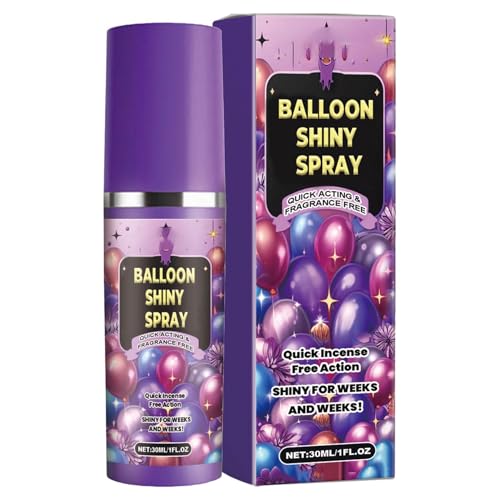 Glanzspray für Luftballons, 30ml Ballon Glanzspray, Hochglanz Spray für Latex Ballon, BallonglanzSpray für ein bri llantes Aussehen, verbessert das Dekor für Geburtstage von dzqad