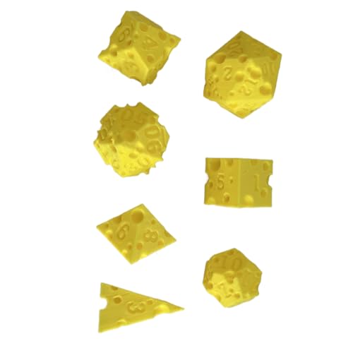 dzqad Cool Dice | 7-teilige Käse-Roll-Würfel,3D-gedrucktes interaktives Requisit für Rollenspiel Mathe Lernen Unterricht Entscheidungsfindung Reise Party Klassenraum Familiennacht dzqad Cool Dice | 7-teilige Käse-Roll-Würfel,3D-gedrucktes interaktives Requisit für Rollenspiel Mathe Lernen Unterricht Entscheidungsfindung Reise Party Klassenraum Familiennacht von dzqad