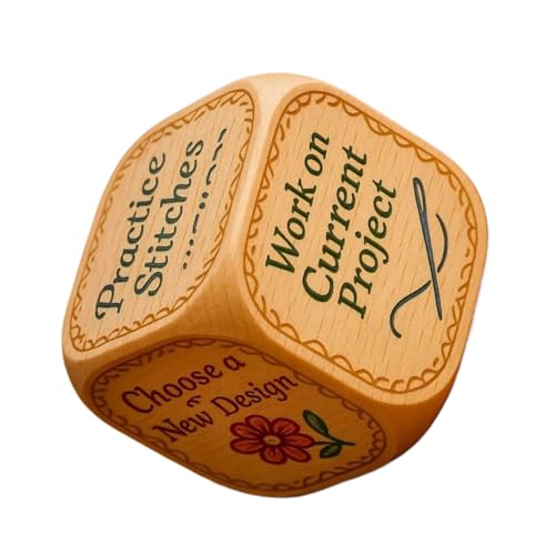 dzqad Fun Dice - Handgefertigte Stickwürfel Aus Holz Praktische Entscheidungshilfe | Gravierter Bastelbedarf | Set Für Anfänger Enthusiasten dzqad Fun Dice - Handgefertigte Stickwürfel Aus Holz Praktische Entscheidungshilfe | Gravierter Bastelbedarf | Set Für Anfänger Enthusiasten von dzqad