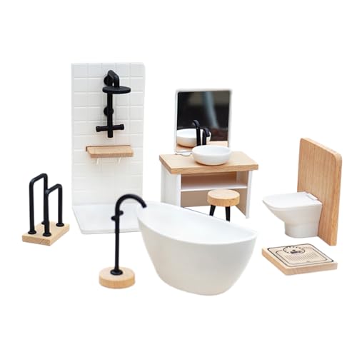 dzqad Puppenhaus Badezimmer Set | 1 12 Badezimmer Szene - Simulationsminiaturen Kinder Rollenspiel Zubehör Für Puppenhäuser Spielzeug dzqad Puppenhaus Badezimmer Set | 1 12 Badezimmer Szene - Simulationsminiaturen Kinder Rollenspiel Zubehör Für Puppenhäuser Spielzeug von dzqad