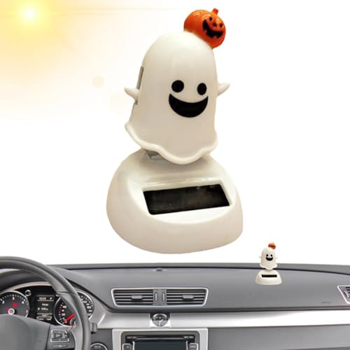 dzqad Solar Wackelköpfe Figuren Halloween,Auto-Armaturenbrett tanzende Geister-Solar-Wackelköpfe | Nicht verblassende automatische Halloween-Solartanzfiguren für das Armaturenbrett im Auto, von dzqad