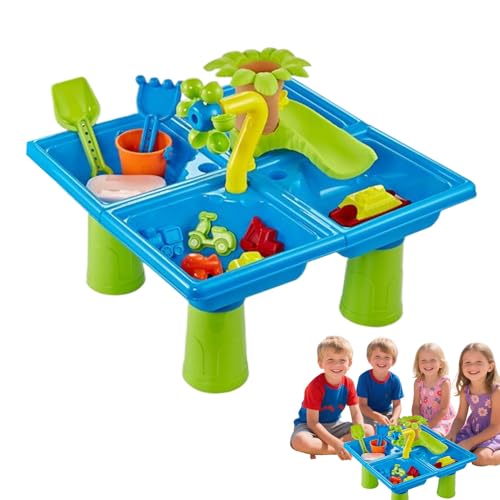 dzqad Wasser-Sand-Tisch,Kinder Outdoor Wasserspiel Tisch | Sensorisches Lernspielzeug Für Drinnen Draußen Garten Spielplatz dzqad Wasser-Sand-Tisch,Kinder Outdoor Wasserspiel Tisch | Sensorisches Lernspielzeug Für Drinnen Draußen Garten Spielplatz von dzqad