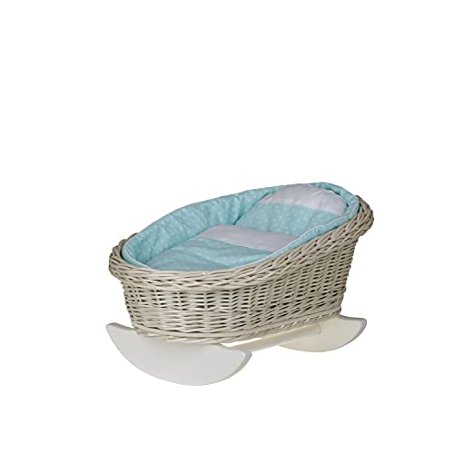 e-wicker24 Puppenwiege Schaukelbett, eine Schaukelwiege, EIN Schaukellaufgitter aus Weide für Puppen, Puppenbett von e-wicker24 Alles aus Weide