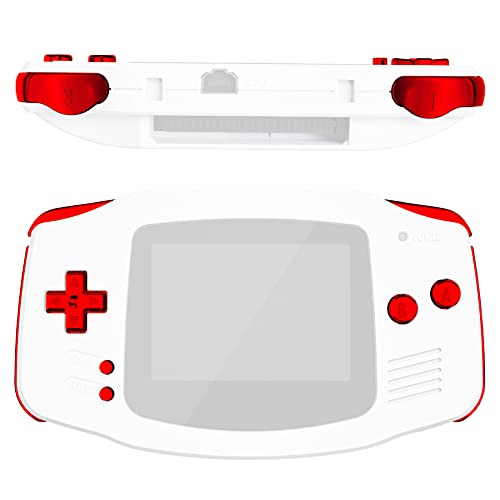 eXtremeRate Tasten für GBA Ersatzteile Knöpfe Tasten Buttons für Nintendo Gameboy Advance(Chrom Rot)-Handheld Game Konsole Nicht enthalten, (KAG3003) von eXtremeRate