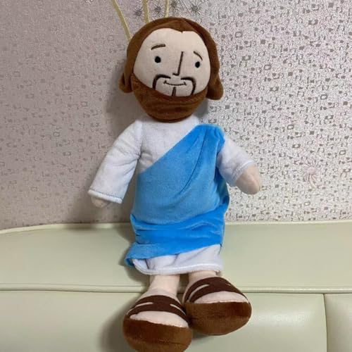 12.6inch Jesus Plush Toys,Cute Jesus Plush Stuffed Toy,My Friend Jesus Mary Plush Doll,Guardian Angel Jesus Plushies Doll,Kawaii Cartoon Jesus Hugging Plush Pillow for Kids for Christening Easter Gift von eamve