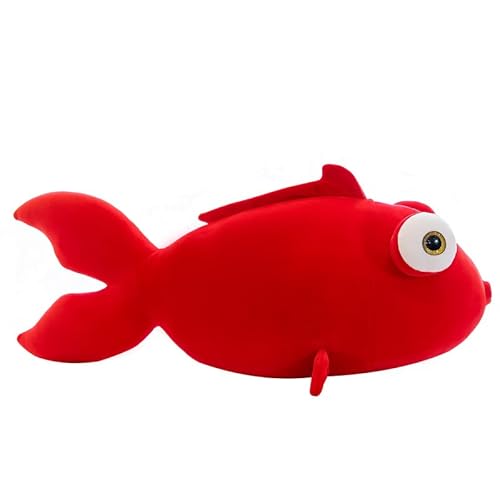 13.8inch Goldfish Plush Toy,Lifelike Bubbles The Goldfish Stuffed Animals,Cute Fish Plush Pillow Doll,Cuddly Sunny Goldfish Plushies Soft Fish Plush Decorate Pillow for Home Decor Kids Gift (red) von eamve