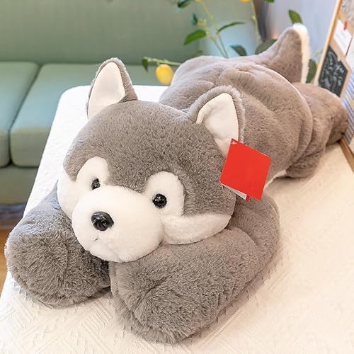 30cm WeightedPlush Toy,150g Hunde oder Bären Weighted Stuffed Animals Plüsch Puppe Throw Pillow für Kinder Dinosaurier Plüsch Figur Geschenk (Sibirischer Husky) von eamve