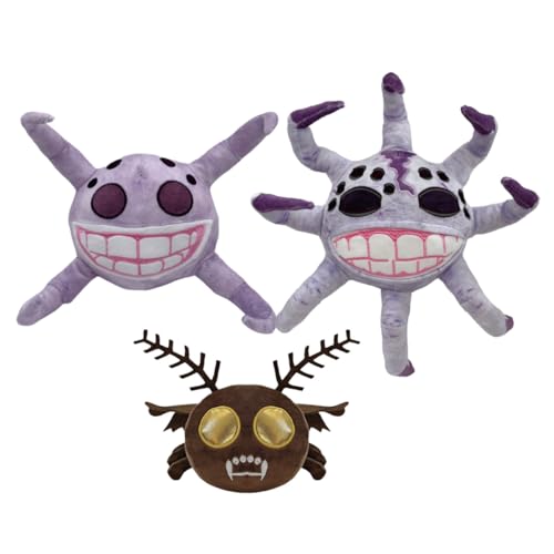 3Pcs Türen Stockwerk 2 Horror Plüschtiere,30cm Niedliches Grummel Plüschtier Spielzeug,Tür Plüschtier Plüsch Figur Puppe,Cartoon Tür Stockwerk 2 Plüschtiere Kissen für Spiele Fans,Geschenke von eamve