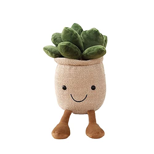 10 inch Succulents Plush Toy,Cute Plants Room Decoration Plushie,Succulent Potted Plush Stuffed Plant Toy Doll,Soft Flower Pot Stuffed Toy Plush Pillow for Kids Plush Figure Gift von eamve