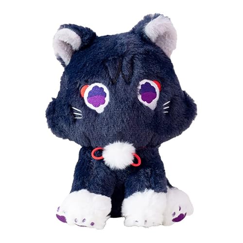 eamve 22,9 cm Anime Scaramouche Katze Plüschtier, Wanderer Cat Plüschtier, niedliche Scaramouche Katze, Plüschpuppe, weiche Scara-Katze, Plüschkissen für Kinder, Plüschfigur, Geschenk von eamve