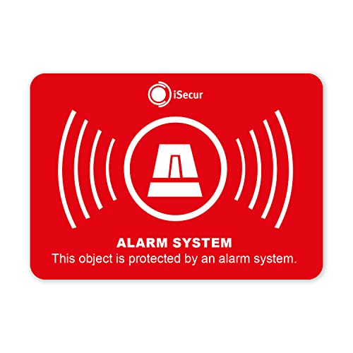 6 Aufkleber Alarm System außenklebend 5 cm I hin241 I Hinweis auf Alarmanlage alarmgesichert I Haus Auto LKW Baumaschinen I auf Englisch von easydruck24de