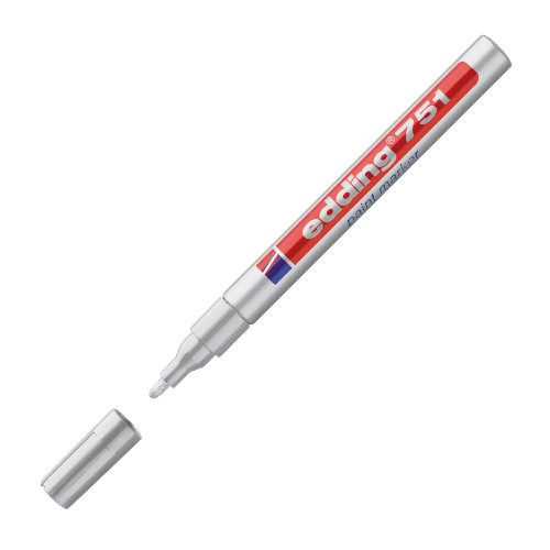 Lackmarker edding 751, ca. 1,0-2,0mm, silber von edding