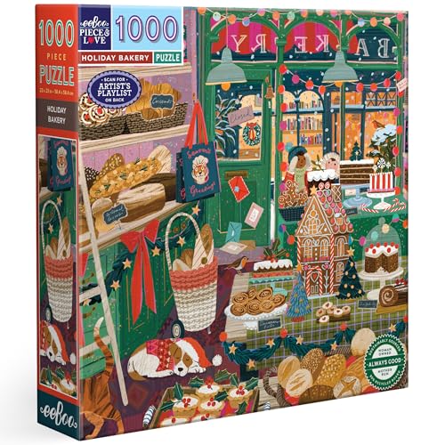 Eeboo Puzzle mit 1000 Teilen zum Backen von Weihnachten – Puzzle für Erwachsene, 1000 Teile aus Karton – Maße 58,5 cm x 58,5 cm Eeboo Puzzle mit 1000 Teilen zum Backen von Weihnachten – Puzzle für Erwachsene, 1000 Teile aus Karton – Maße 58,5 cm x 58,5 cm von eeBoo