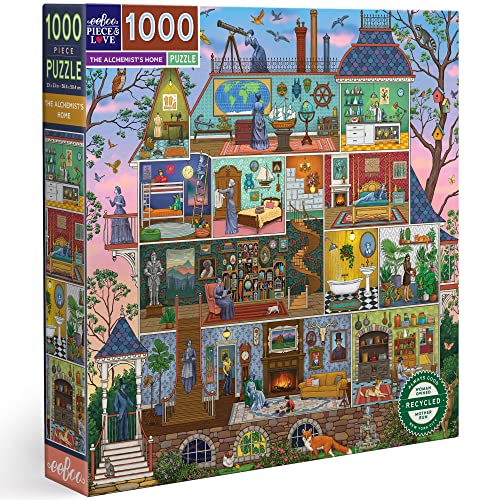 eeBoo - Garden Puzzle für Erwachsene, 1000 Teile – Das Haus des Alchemisten, PZTAST von eeBoo