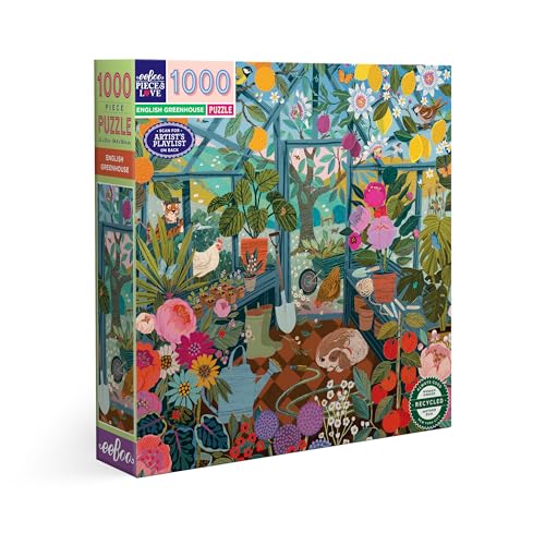 eeBoo PZTENG, Motiv: Das englische Gewächshaus, Puzzle mit 1000 Teilen aus recyceltem Karton, Maße: 58,5 cm Seite eeBoo PZTENG, Motiv: Das englische Gewächshaus, Puzzle mit 1000 Teilen aus recyceltem Karton, Maße: 58,5 cm Seite von eeBoo