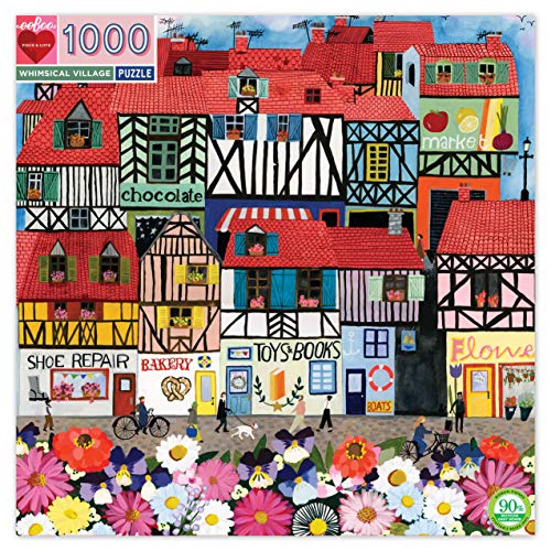 eeBoo PZTWSV 1000 Teile Whimsical Dorf Puzzle aus recyceltem Karton für Erwachsene, Mehrfarbig von eeBoo