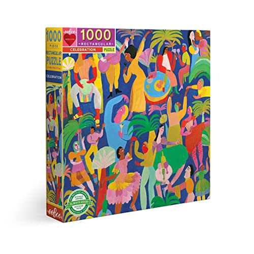 eeBoo Mexikanisch Celebration 1000 Teile aus recyceltem Karton-Buntes Puzzle-PZTCLE von eeBoo