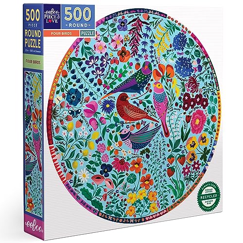 eeBoo Puzzle 500 pièces : Quatre oiseaux von eeBoo