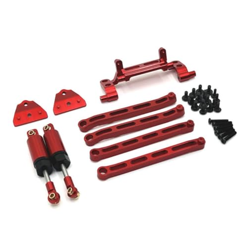 eexuujkl Aluminium Stoßdämpfer Montieren Verbindungsstange Sitz Für MN MN82 LC79 Auto Rc Auto CNC Auto Teile Upgrade Rc LC79 MN78 Rc Auto, Rot von eexuujkl