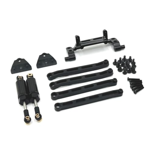 eexuujkl Aluminium Stoßdämpfer Montieren Verbindungsstange Sitz Für MN MN82 LC79 Auto Rc Auto CNC Auto Teile Upgrade Rc LC79 MN78 Rc Auto, Schwarz von eexuujkl