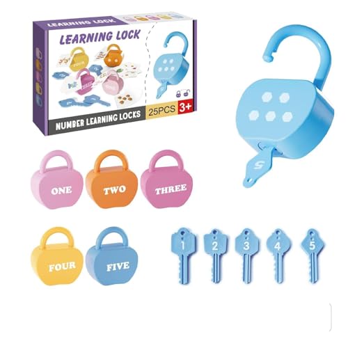 eexuujkl Matching Number and Letter Unlocking Game Brain Enhancement Toy für kleine Kinder Brain Enhancement Activities, Typ+1 von eexuujkl