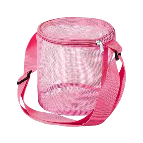 eexuujkl Nylon Bunte Spielzeug Tasche Stoff Für Strand Visualisierung Riemen Für Gitter Strand Spielzeug Multi Farbe Strand Spaß Strand Mesh, rosarot von eexuujkl