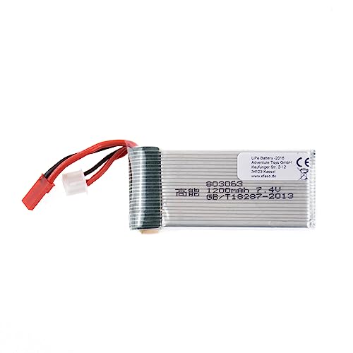 Akku Li-Ion 18650 7,4V 1200mAh, BEC-Stecker, 69x37x19mm, 85g passend für Amewi 21087 Drift Sports car Breaker von efaso