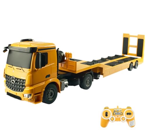 efaso E562 XXL 100 cm großer Ferngesteuerter Mercedes-Benz Arocs Tieflader LKW 2,4GHz 1:20 Licht Sound Laderampe Abkoppelfunktion von efaso