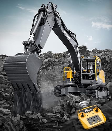 efaso Volvo RC Bagger 1:16 Voll proportionale Hochwertige Upgrade Version mit Vollmetallgetriebe sowie -gewindeantrieb wechselbarem Werkzeug Hammer Greifer - Bagger per App steuerbar efaso Volvo RC Bagger 1:16 Voll proportionale Hochwertige Upgrade Version mit Vollmetallgetriebe sowie -gewindeantrieb wechselbarem Werkzeug Hammer Greifer - Bagger per App steuerbar von efaso