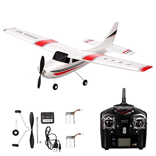 efaso WLToys F949 3-Kanal 2,4 GHz RC Flugzeug Cessna-182 - Robustes EPO-Material, 3-Fach coreless Motor, komplett RTF inkl. 2 Akkus von efaso